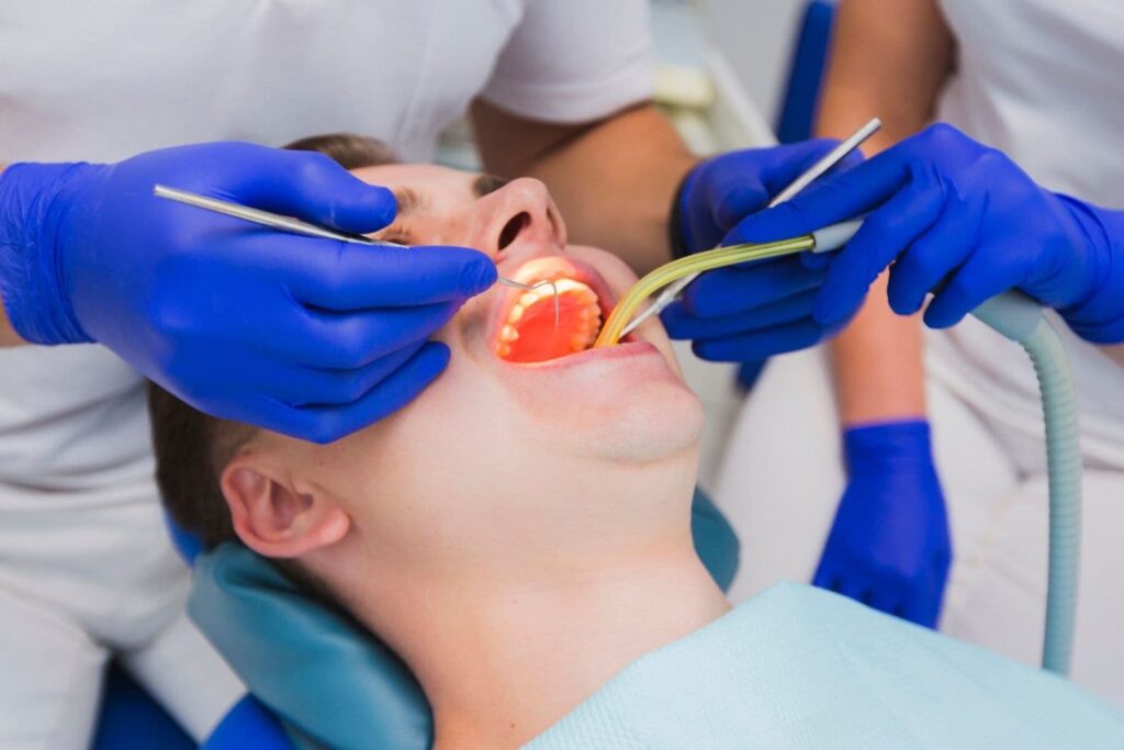 Gingivectomy procedure performed by a gum specialist in Dubai to treat gum disease and inflammation.